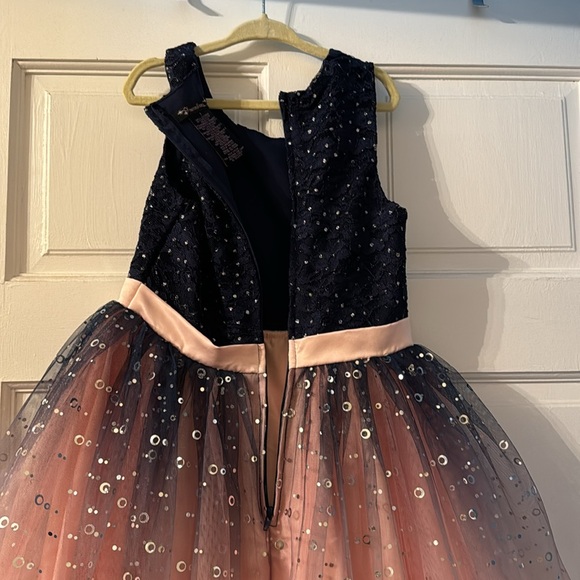 Navy blue and light pink ombre formal dress - Picture 5 of 6